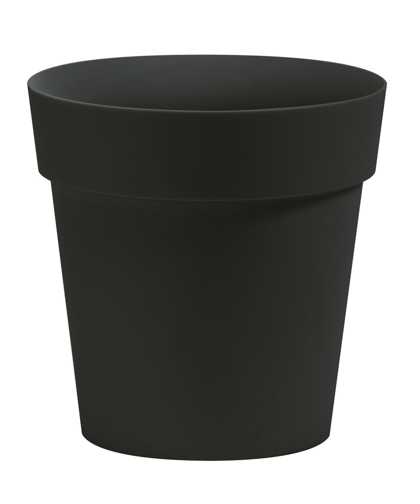 Plastikinis vazonas NICOLI Arke, antracito sp., 30 x 30 cm.