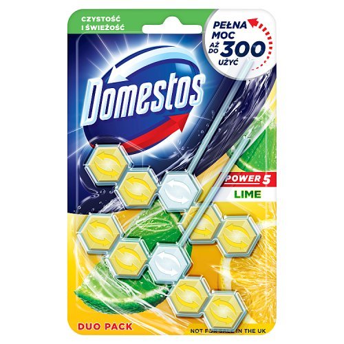 WC valiklis - gaiviklis DOMESTOS Power5 Lime Duo, 2 x 50 g