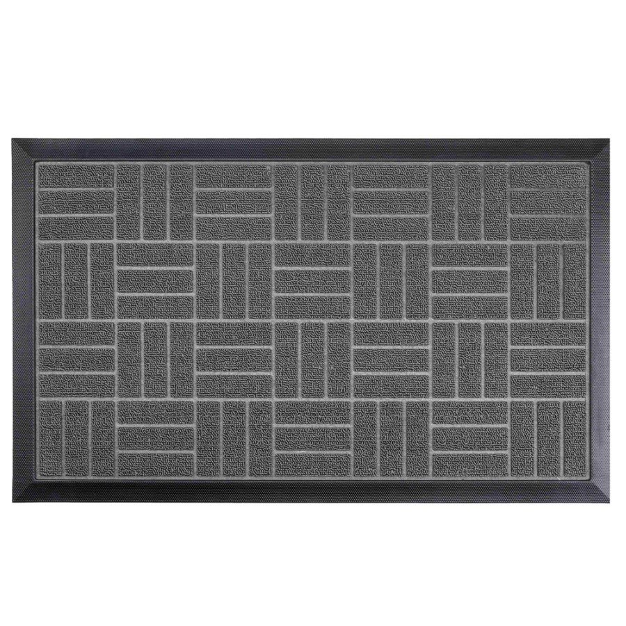 Kilimėlis RICCO Vigo, 45 x 75 cm, tekstilė, pagrindas guma, pilkos spalvos, 668-301