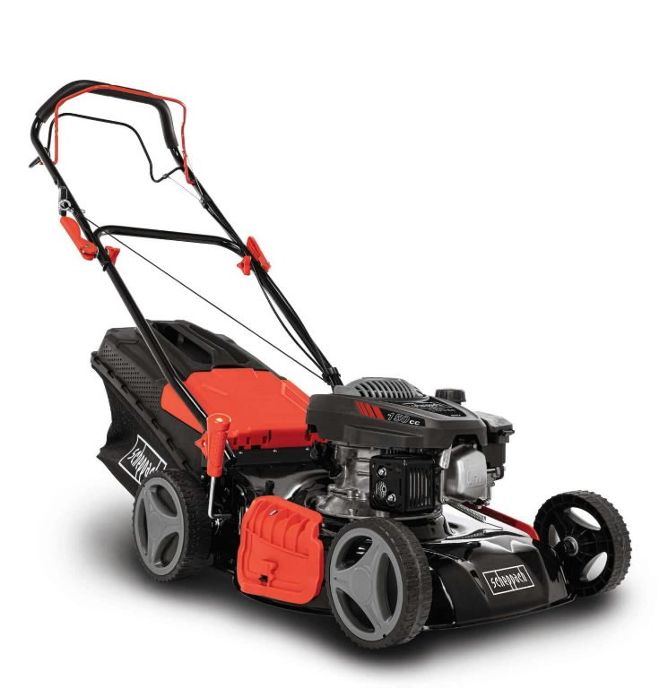 Benzininė vejapjovė Scheppach MP150-46, 2.5 kW, plotis 460 mm, rinktuvo talpa 55 l