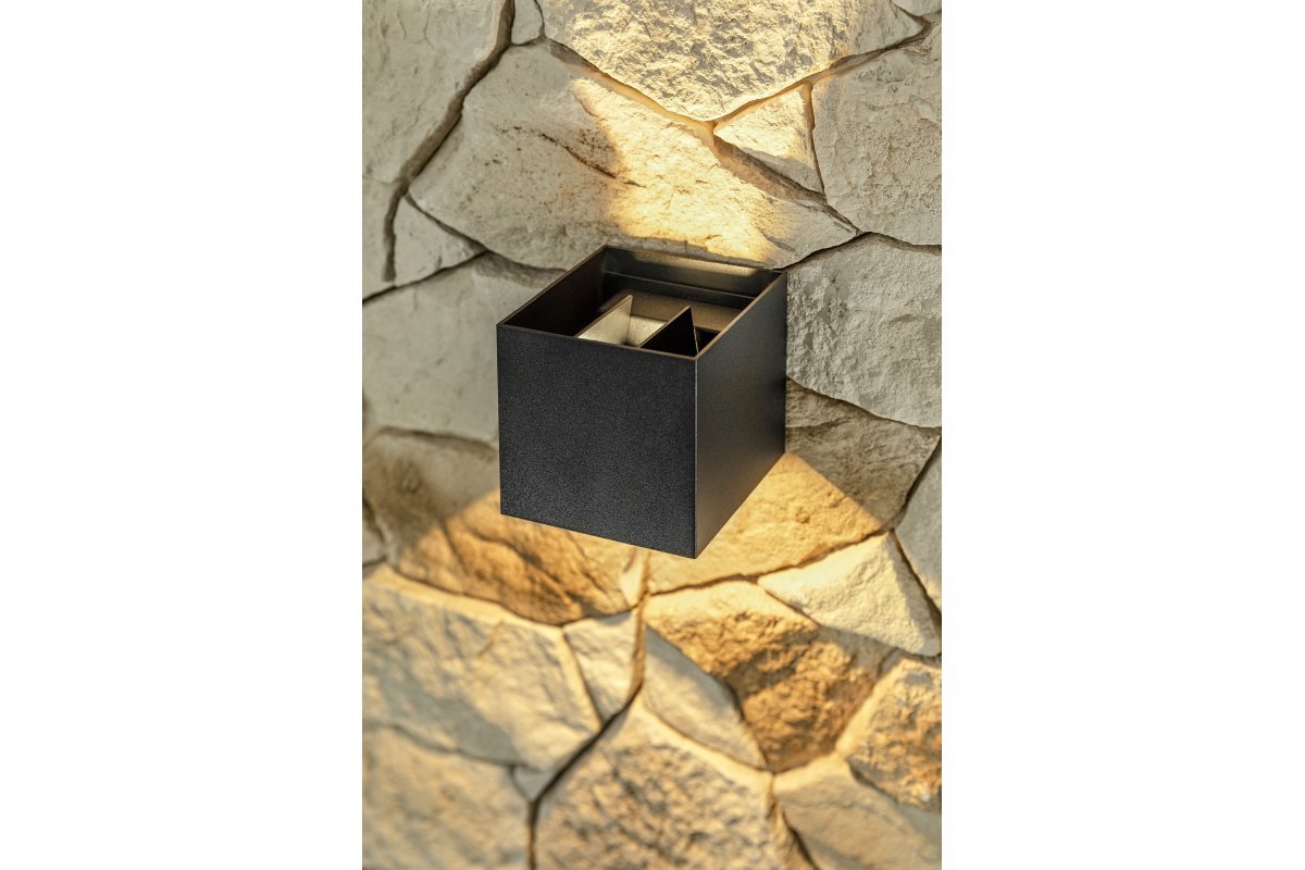 LED šviestuvas MISSOURI-K, LED lamp, 7W, 540lm, AC220-240V, 50/60 Hz, PF>0.5, Ra?80, IP54, IK08, 4000K, square, black