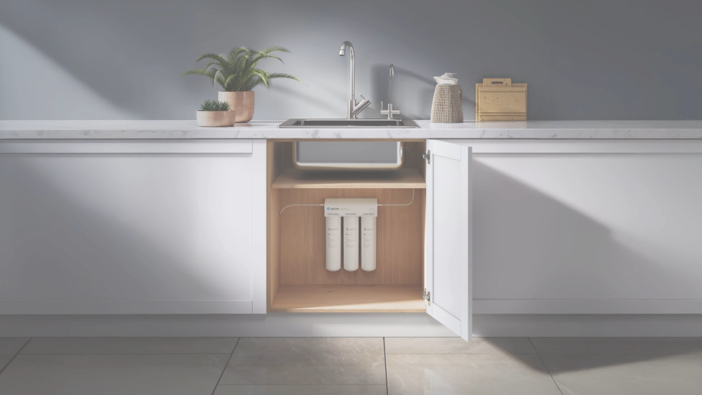 Vandens filtravimo komplektas USTM ULTRA NEW STYLE, 3 pakopų (STO, ST, UFM), juoda spalva