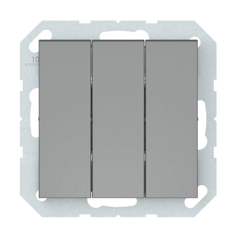 Jungiklis VILMA QR1000, 3 klavišų, įleidžiamas, be rėmelio, pilka matinė sp., P510-030-02