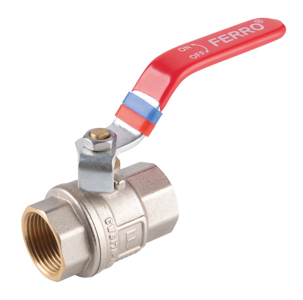 Pilno pralaidumo rutulinis ventilis FERRO Power, ilga rankena, vidus-vidus, 1 1/4 "