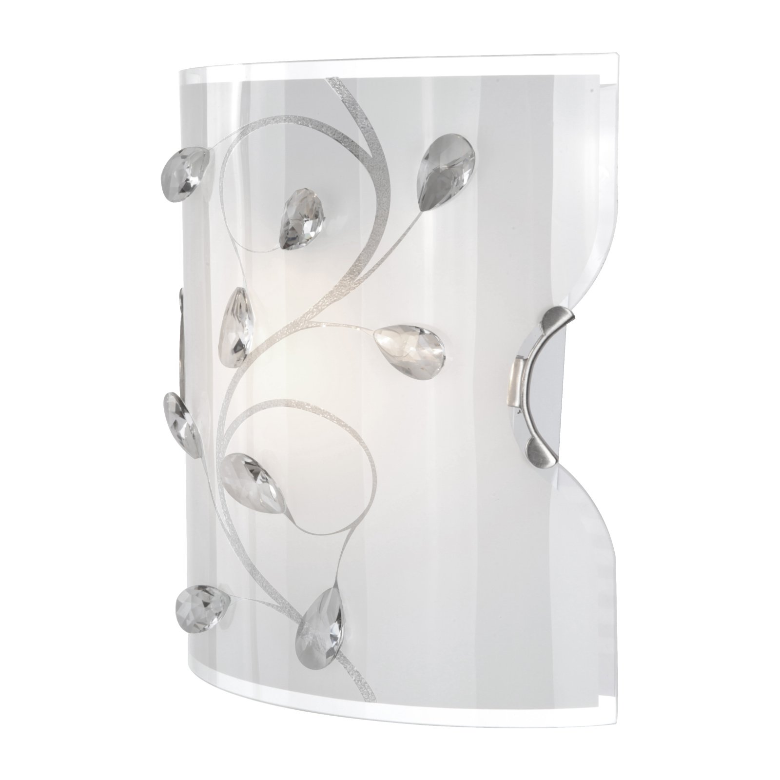 Lubinis LED šviestuvas GLOBO Burgundy, E27, 1 x 60W, 230V, su stiklu, su permatomais kristalais, 200 x 110 x 220 mm, 40404W