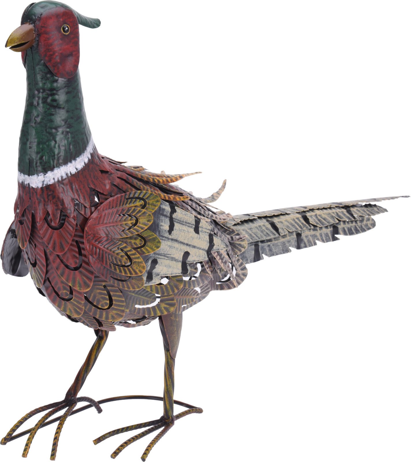Sodo dekoracija FAZANAS, metalinis, 58 x 20 x 40 cm.