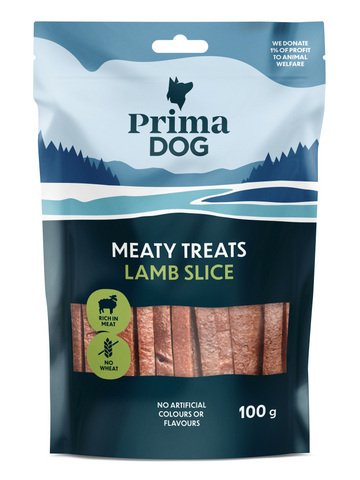 Skanėstas šunims PRIMADOG, ėrienos juostelės, 100g