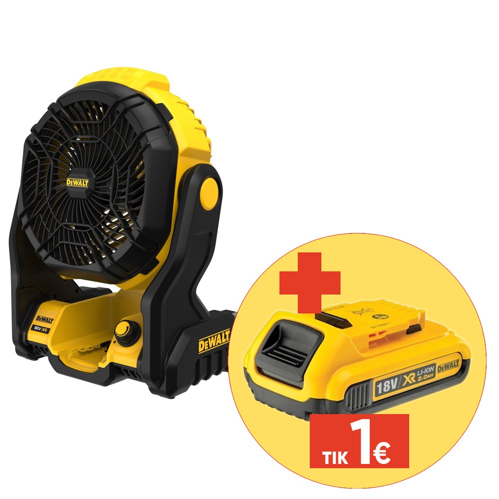 Akumuliatorinis ventiliatorius DEWALT XR DCE512N, 18 V, be akumuliatoriaus ir kroviklio