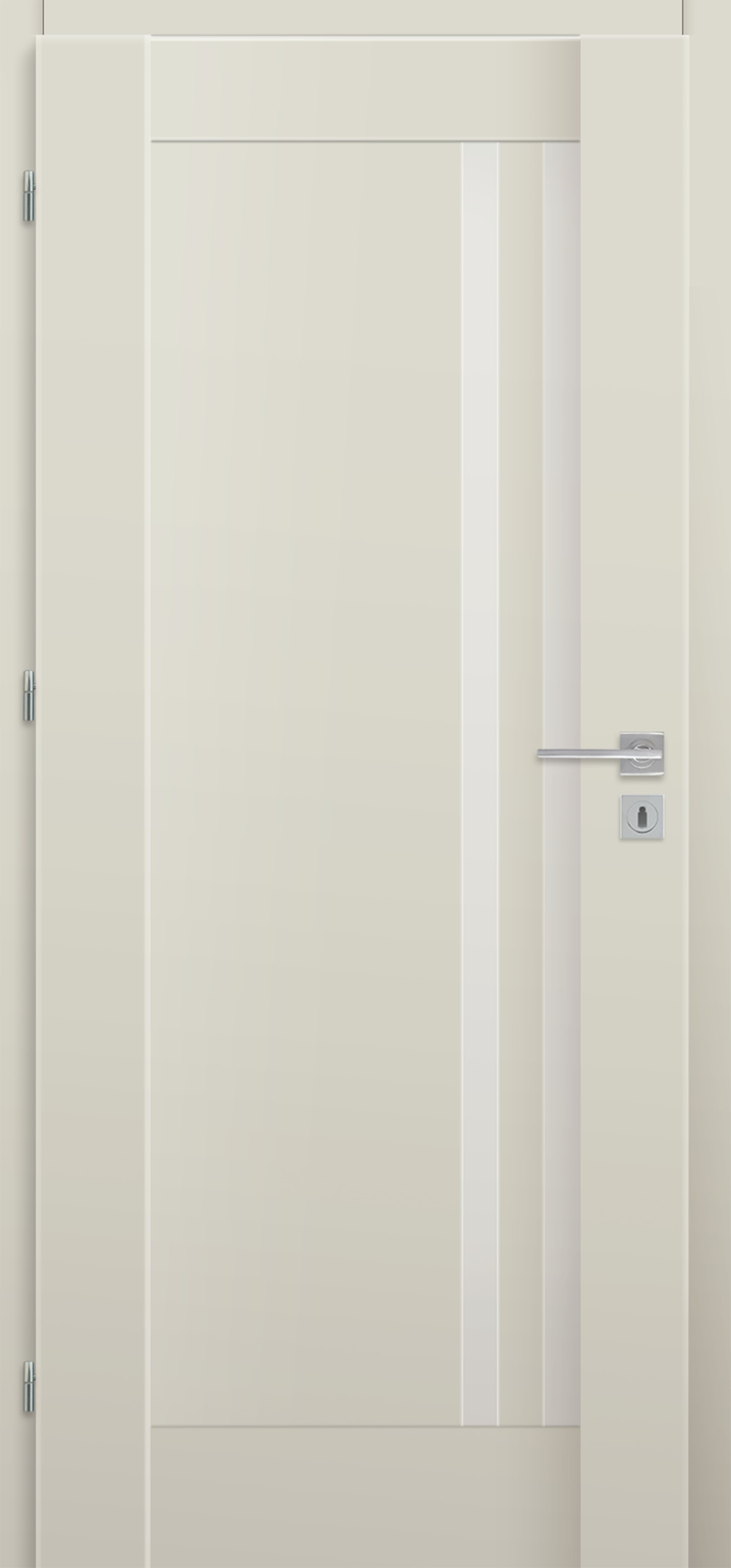 Laminuotos vidaus durys su užlaida VOSTER Evi 30, kairinės, spl. Grau, 2030x844x40 mm