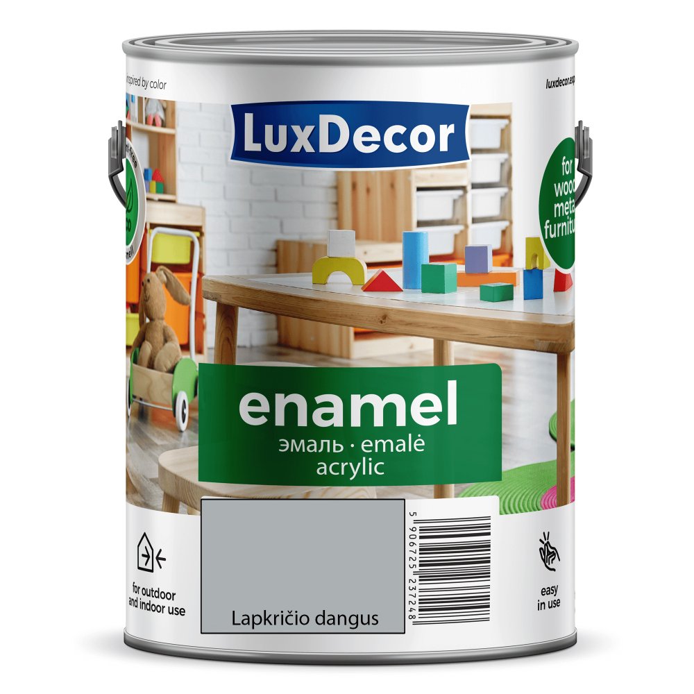 Universali akrilinė emalė LUXDECOR, 2,2 l, (05) lapkričio dangaus spalvos, matinis