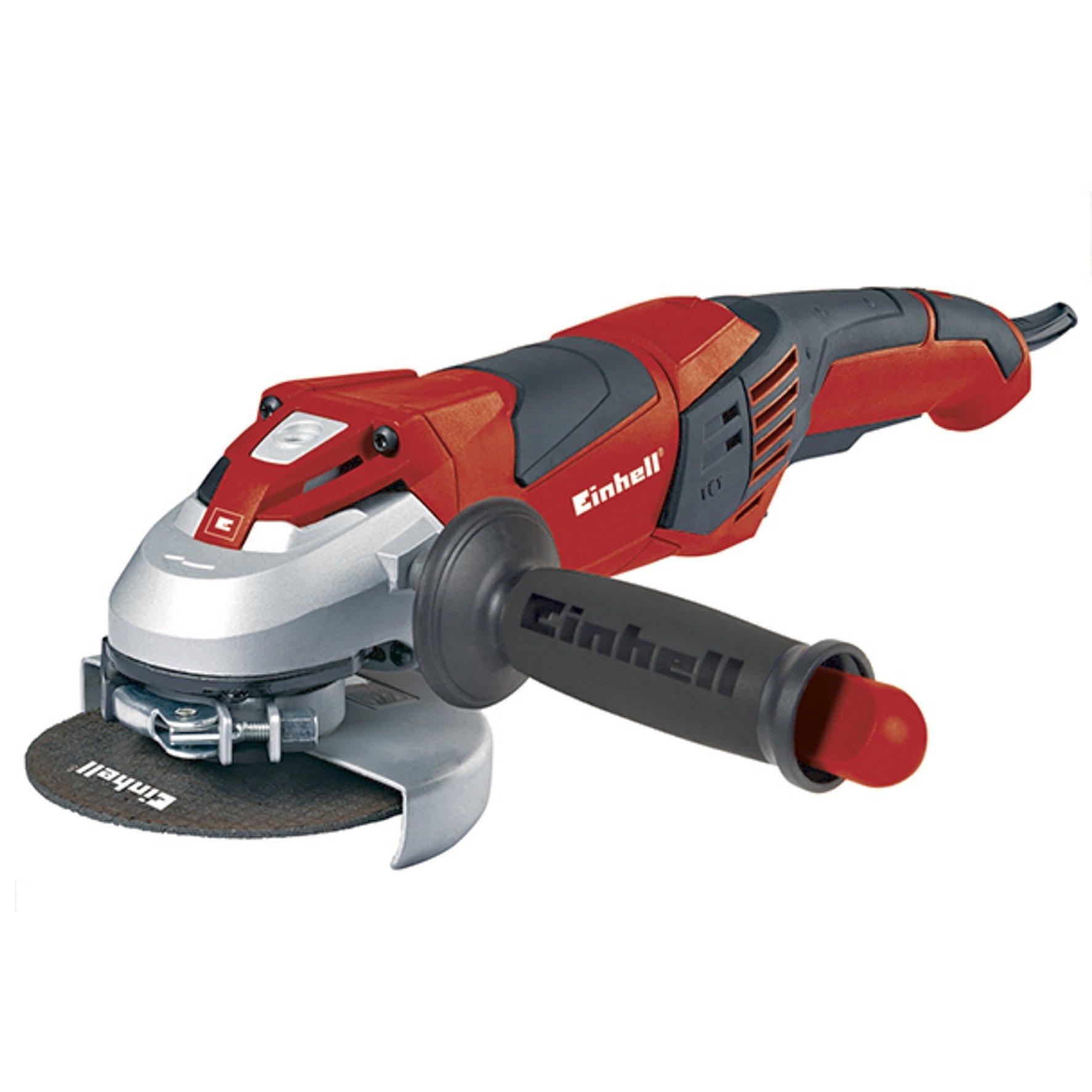 Kampinis šlifuoklis EINHELL TE-AG 125 CE, galia 1100 W, diskas Ø125 mm, reguliuojamos apsukos.