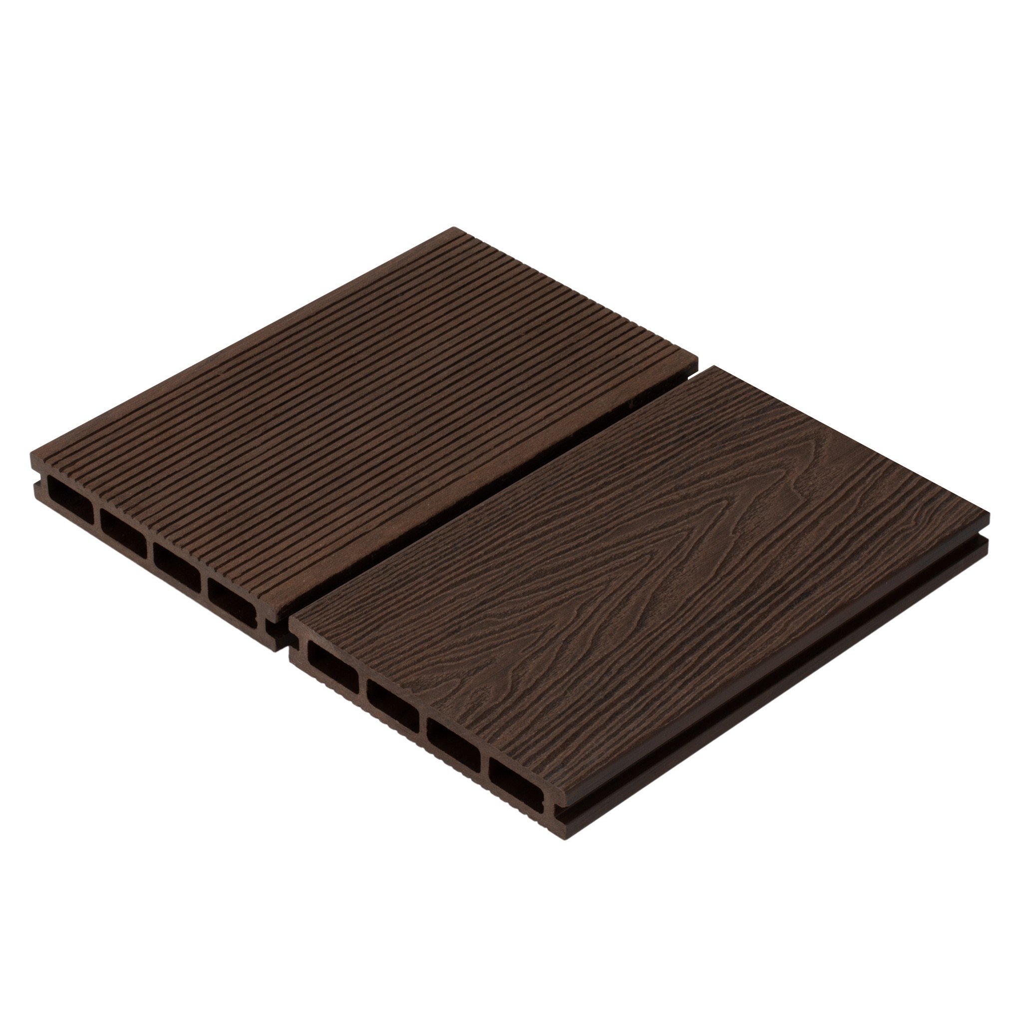 Terasinė lenta WOOMAX, matmenys 25x150x5600mm, tamsiai pilka, su 3D medžio raštu, 1 lenta - 0,84 m2