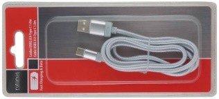Įkrovimo laidas RATANAS, USB2.0 A-Type C, ilgis 1,0 m, iki 480 Mbps, pintas kabelio apvalkalas