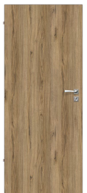 Laminuotos vidaus durys su užlaida VOSTER Plain, kairinės, spalva Italian walnut, matmenys 2030 x 744 x 40 mm