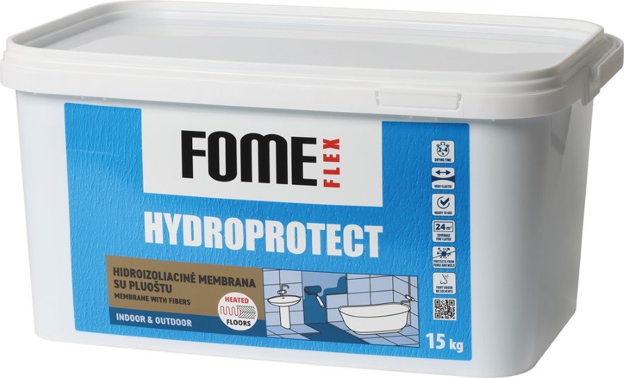 Hidroizoliacija su pluoštu FOME FLEX HydroProtect Membrane, 15 kg