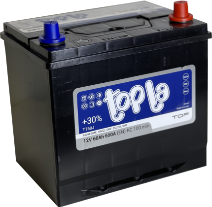 Akumuliatorius TOPLA TOP JIS 12 V, 60 Ah, 600 A, EN
