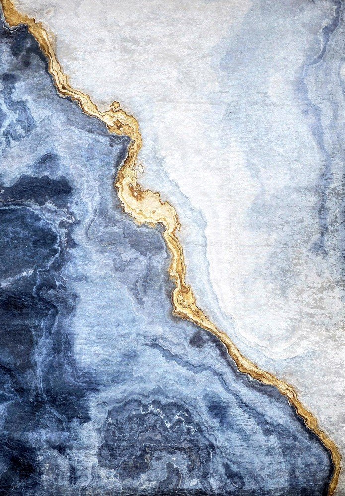 Kilimas RICCO MERE MARBLE GREY-WHITE,  80 x 150 cm, 100% poliesteris, 50D-3W8015