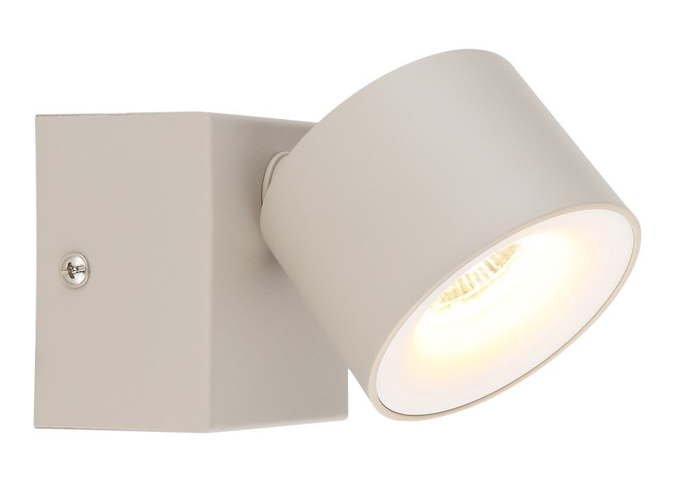 Kryptinis šviestuvas GLOBO Rae, LED, 6W, 480lm, 3000K, pilkos sp., 72x95x130 mm