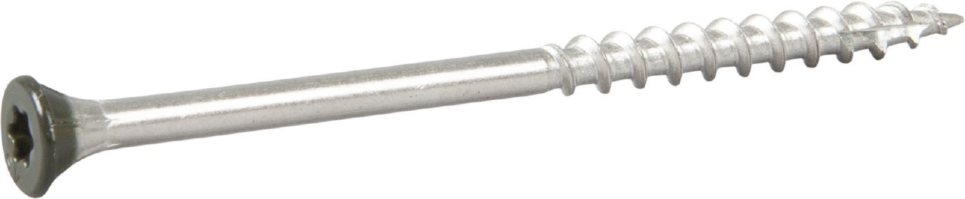 Fasadiniai medsraigčiai ESSVE, 4,4 x 72 mm, su kūgine galva, A4 nerūdijantis plienas, RAL6008/RAL8022, 250 vnt.