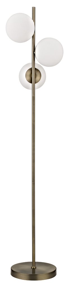 Toršeras G.LUX GH-3-BUBBLES ANTIQ. BRASS, 15 W, 3 x E14, aukštis 150cm, gaubteliai stikliniai, komplekte be lempučių, žalvario sp.