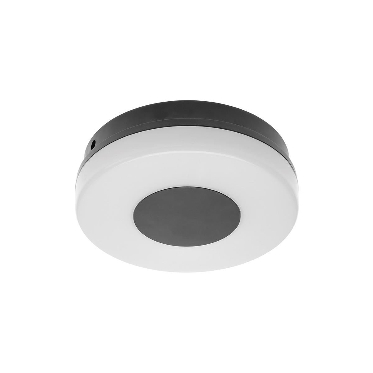 Specialiųjų patalpų LED šviestuvas GTV Twist, 10W, 4000K, 750 lm, IP65, 175-250V, 120°, apvalus, baltos/juodos sp., 165 x 60 mm, LD-TWI10WOK-40