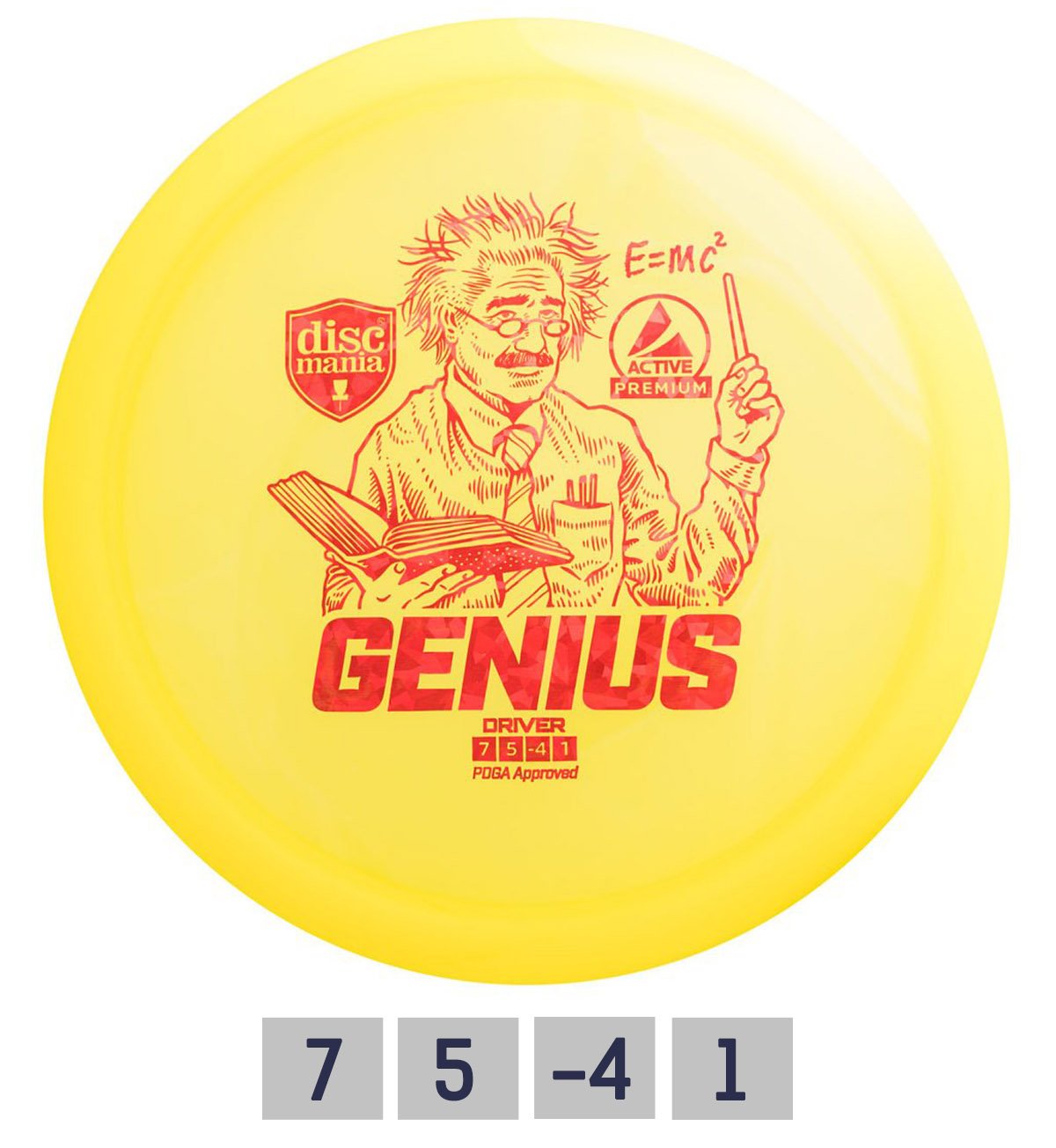 Diskgolfo diskas DISCMANIA Genius Fairway Driver, yellow