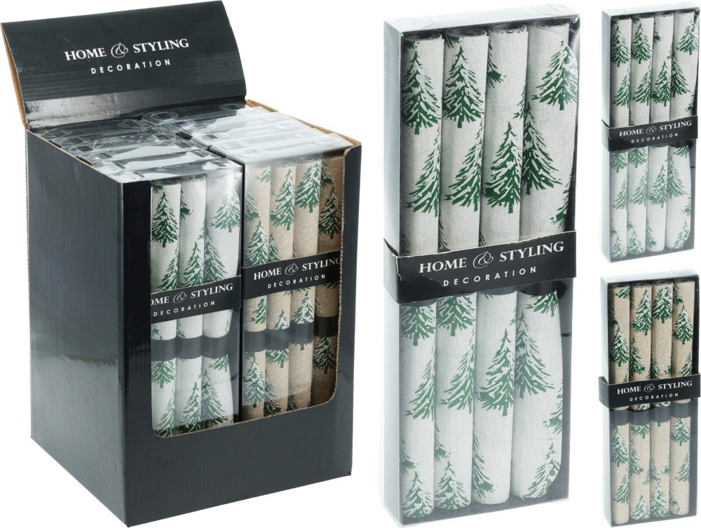 Servetėlių komplektas, 4 vnt., 45 x 30 cm, 2 skirtingi dizainai