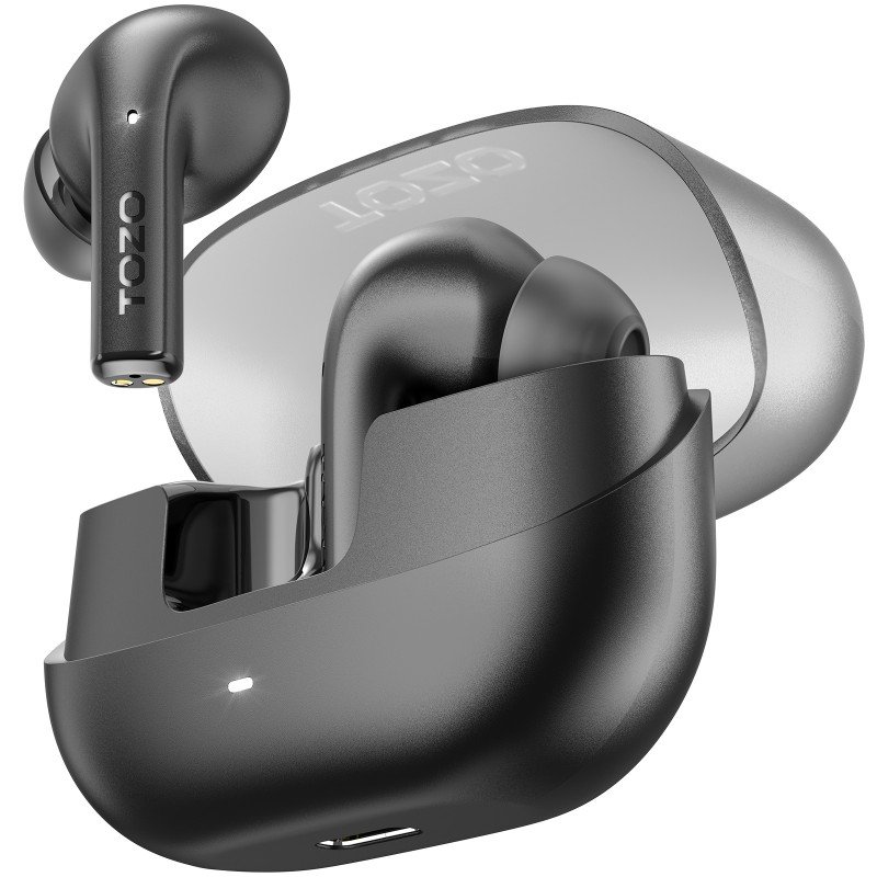Įkraunamos belaidės ausinės TOZO Agile Nova, TWS, Bluetooth 5.3., veikimo laikas vienu pakrovimu 23 val., IPX4, juodos sp., T11152