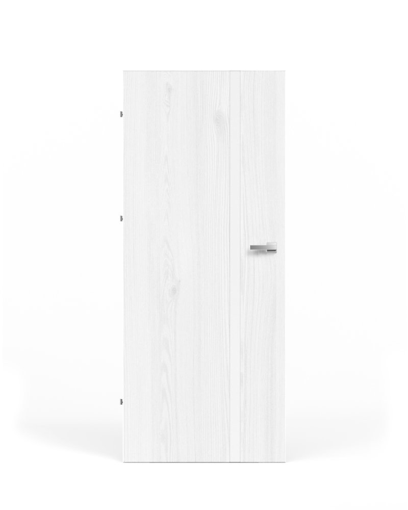 Laminuotos vidaus durys su užlaida VIVENTO Astoria-01, kairinės, spl. Sibiu White, 2030x844x40 mm