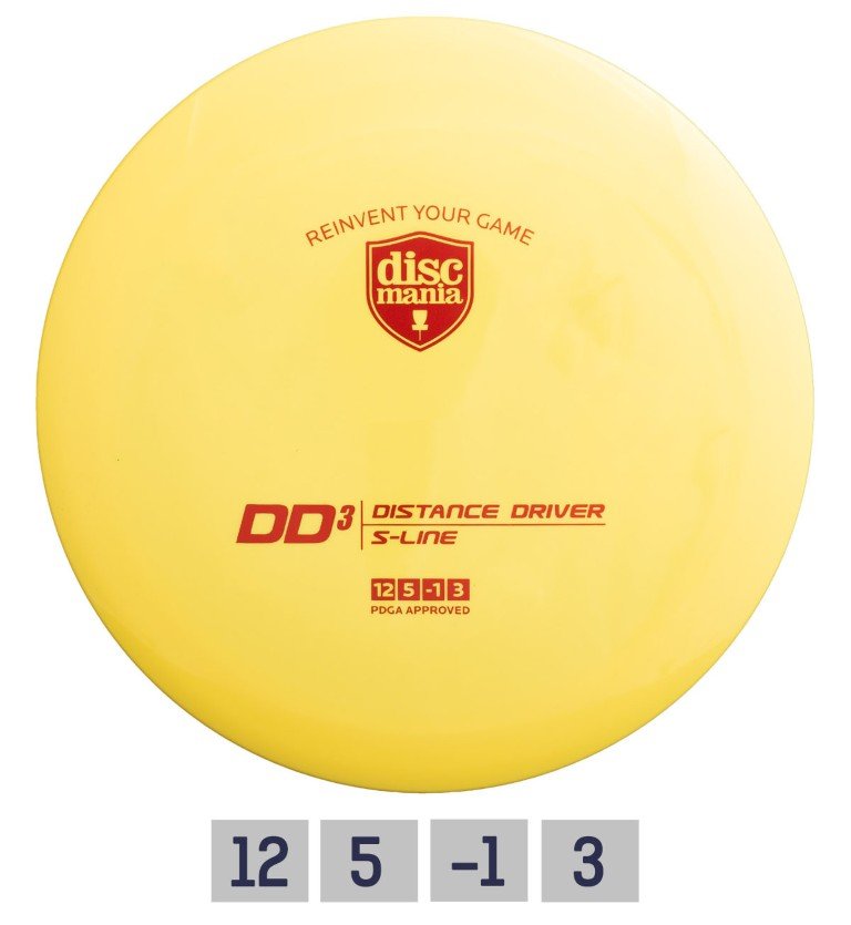 Diskgolfo diskas DISCMANIA S-LINE DD3, yellow