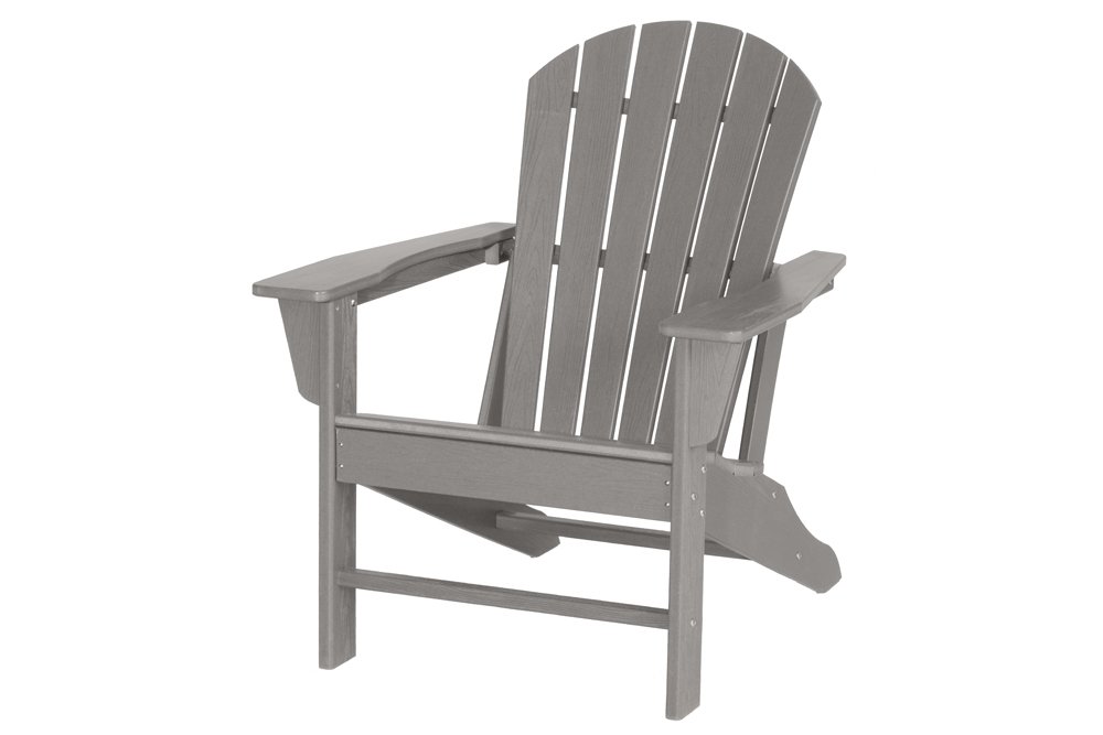 Adirondack tipo krėslas 4LIVING, plastikas, iki 150 kg, pilkos spalvos