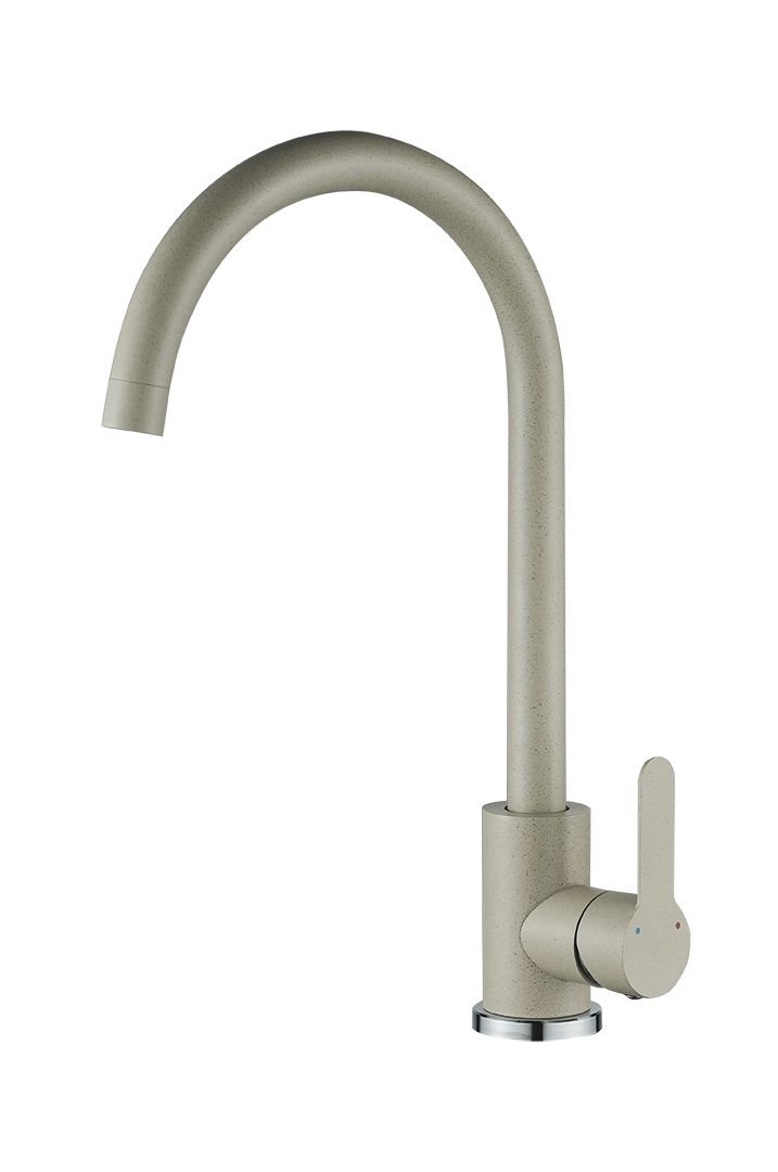 Plautuvės maišytuvas ODUS OD-362 Steel, nerūdijantis plienas, aukštas, smėlio spalvos