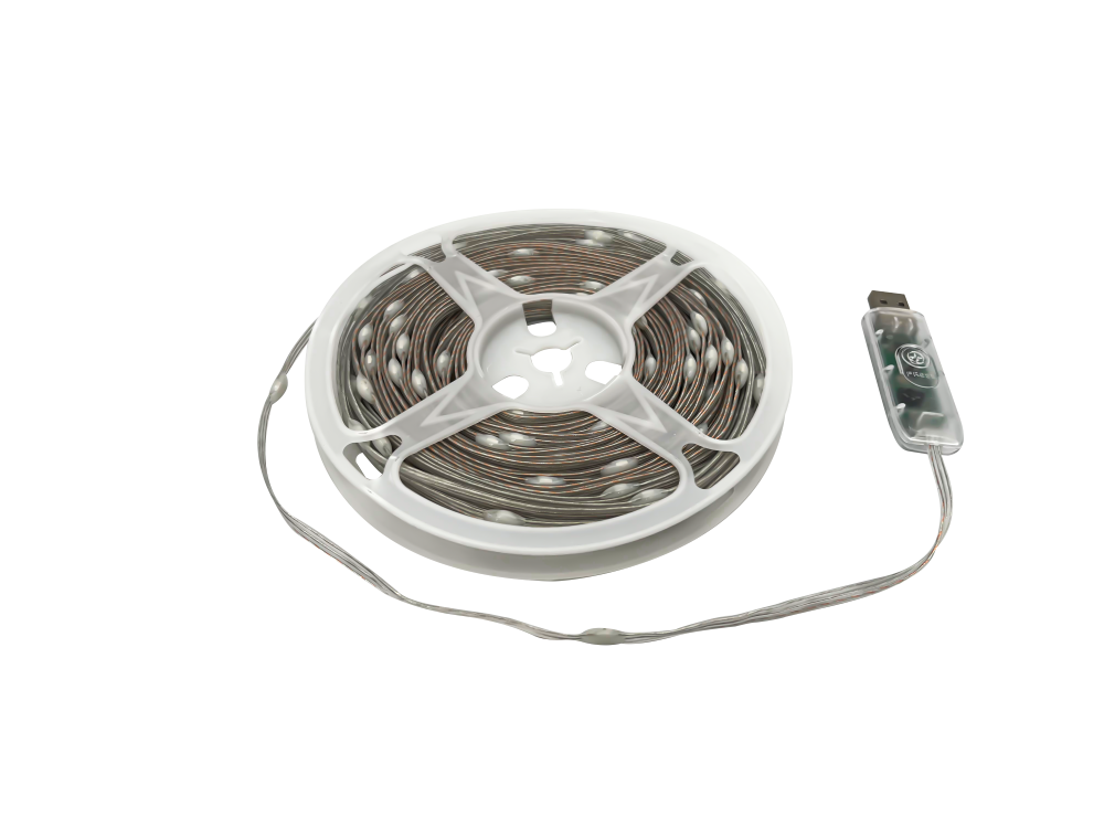 Šviesos diodų juostos komplektas SPECTOR LIGHT 17616S, LED, 10 m, 10W, 66 LED/m, 5V, USB, valdomas programėle ir nuotolinio valdymo pulteliu