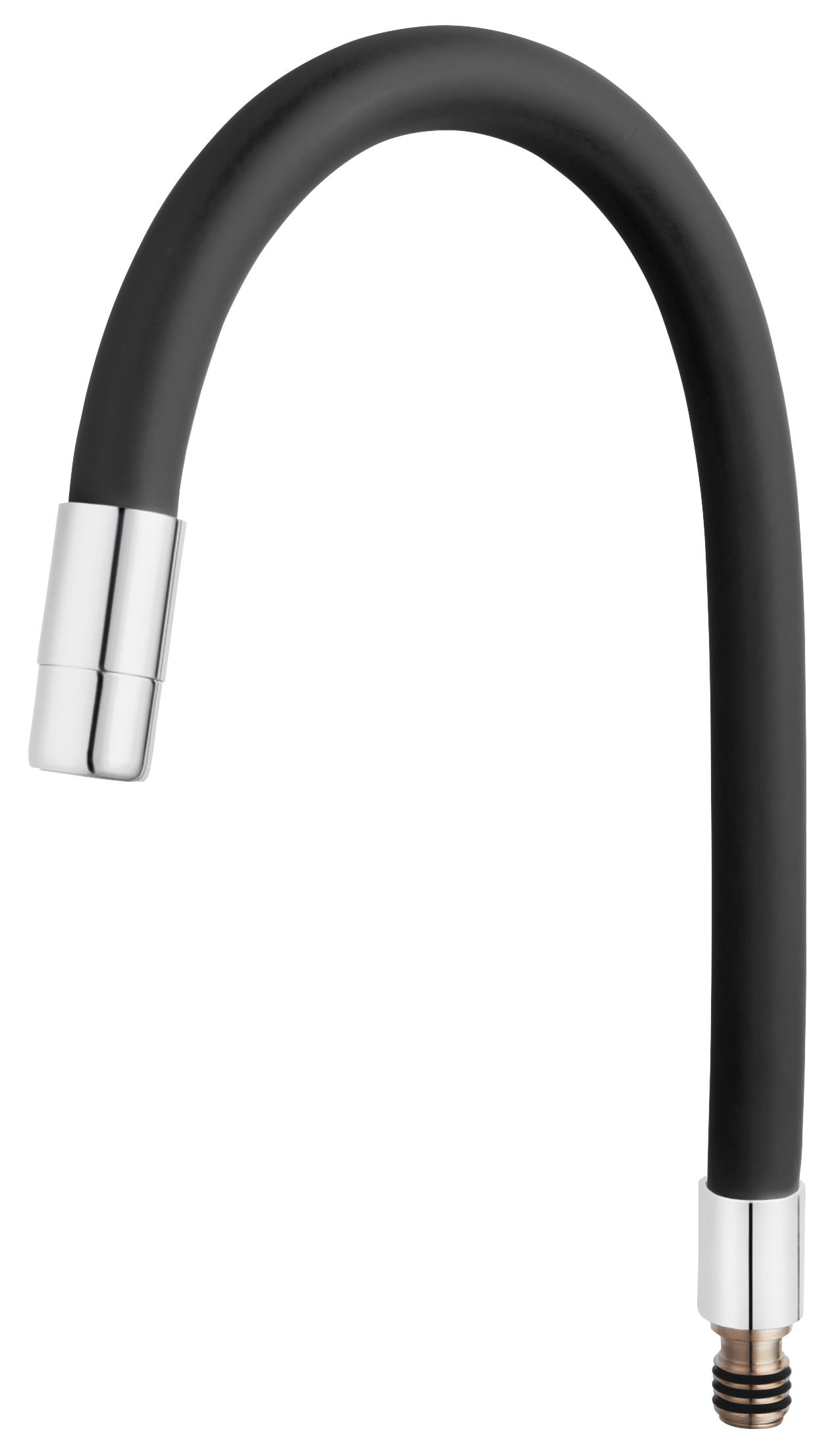 Snapas maišytuvui FERRO Elastico, lankstus, juodas, W100B-B