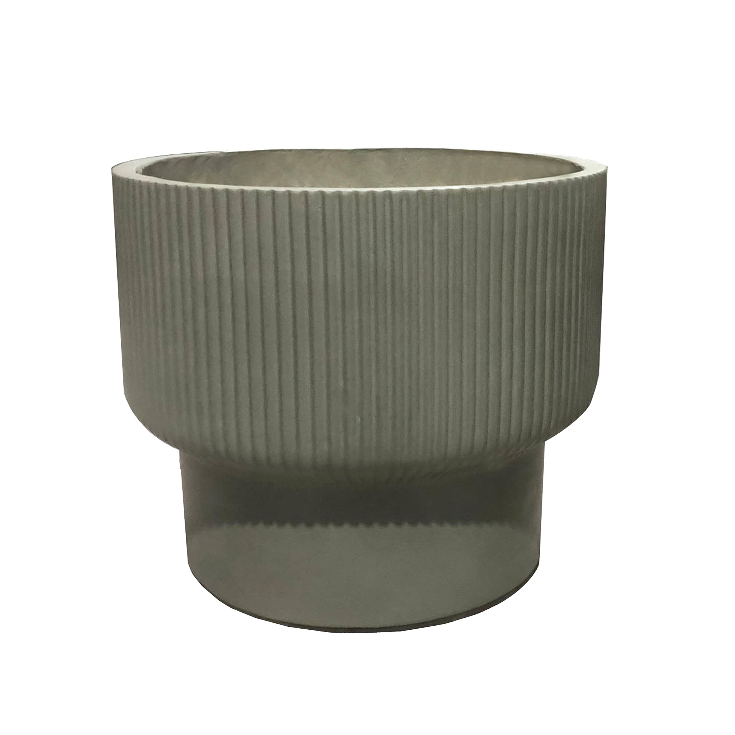 Keraminis lauko vazonas Oliva III, žalios sp., 42 x 42 x 38 cm.