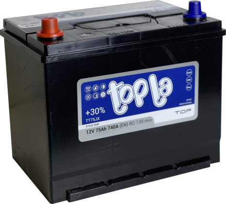 Akumuliatorius TOPLA TOP JIS 12 V, 75 Ah, 740 A, EN