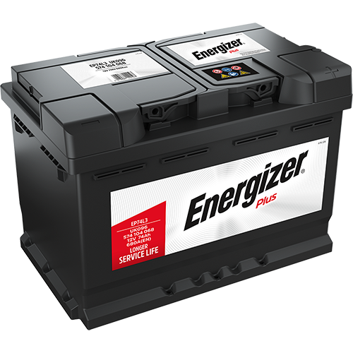 Akumuliatorius ENERGIZER EP74-L3, 12 V, 74 Ah, 680 A, 278 x 175 x 190 mm, starterinis, rūgštinis