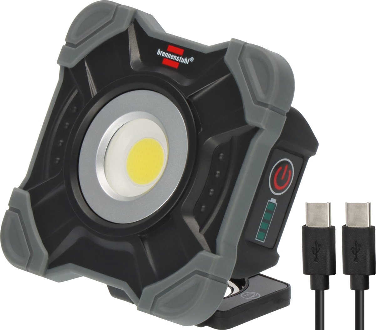 LED žibintuvėlis BRENNENSTUHL SH 1000 MAC, 10W, 1000lm, 6500K, IP54,  mobilus LED prožektorius, įkraunamas USB-C