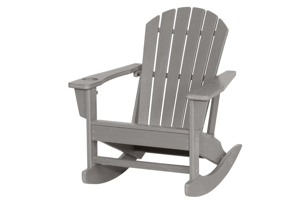 Supamas Adirondack tipo krėslas 4LIVING, plastikas, iki 150 kg, pilkos spalvos