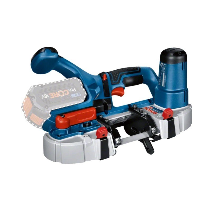 Akumuliatorinis juostinis pjūklas BOSCH Professional GCB 18V-63 SOLO, 18 V, be akumuliatoriaus ir kroviklio, 06012A0400