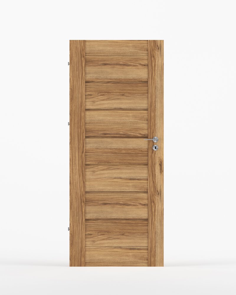 Laminuotos vidaus durys su užlaida VIVENTO PX-01, kairinės, spl. Catania oak, 2030x844x40 mm