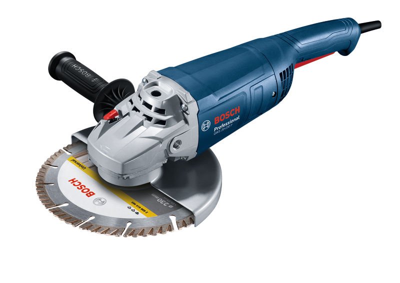 Elektrinis kampinis šlifuoklis BOSCH Professional GWS 20-230, galia 2 kW, naudojamas 230 mm diskas