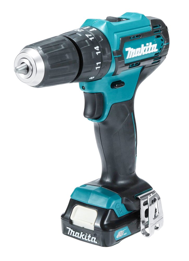 Akumuliatorinis smūginis gręžtuvas MAKITA HP333DWAE, 12V MAX, 2x 2,0 Ah Li-ion 30/14 Nm, 1,1kg, 10mm