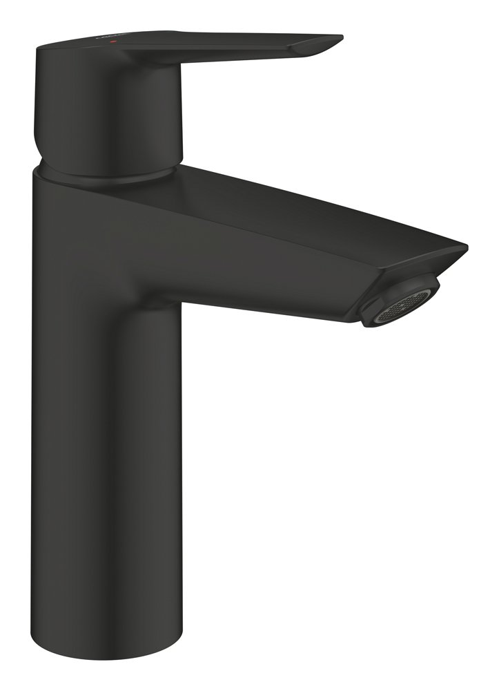 Praustuvo maišytuvas GROHE QuickFix Start, su "push-open" dugno vožtuvu, M-dydis, taupantis vandenį, juodas matinis, 235752432