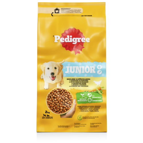 Sausas ėdalas šunims PEDIGREE, su paukštiena ir daržovėmis, 2 kg