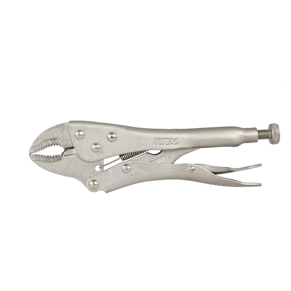 Užspaudimo replės TOTAL, lenktos, 180 mm (7"), THT190703