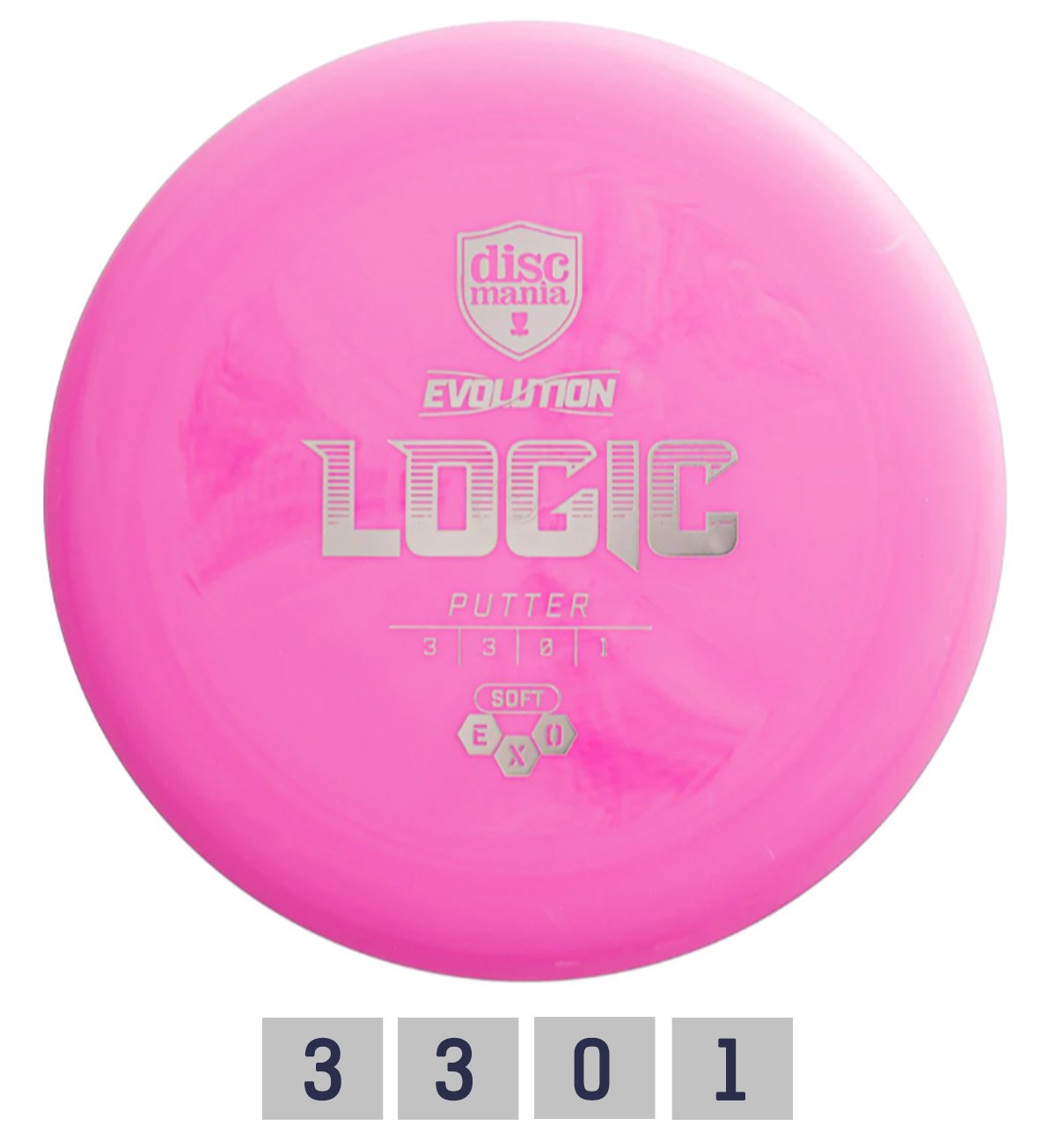 Diskgolfo diskas DISCMANIA Soft Exo Logic Evolution Putter, pink