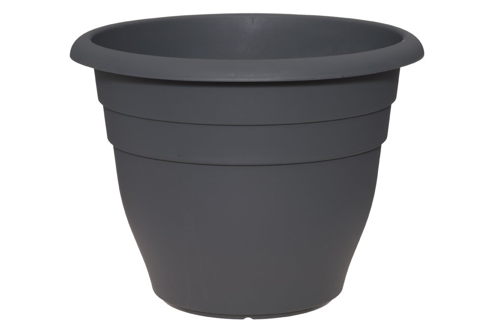 Plastikinis lauko vazonas 4Living, antracito sp., 50 x 50 x 38 cm.