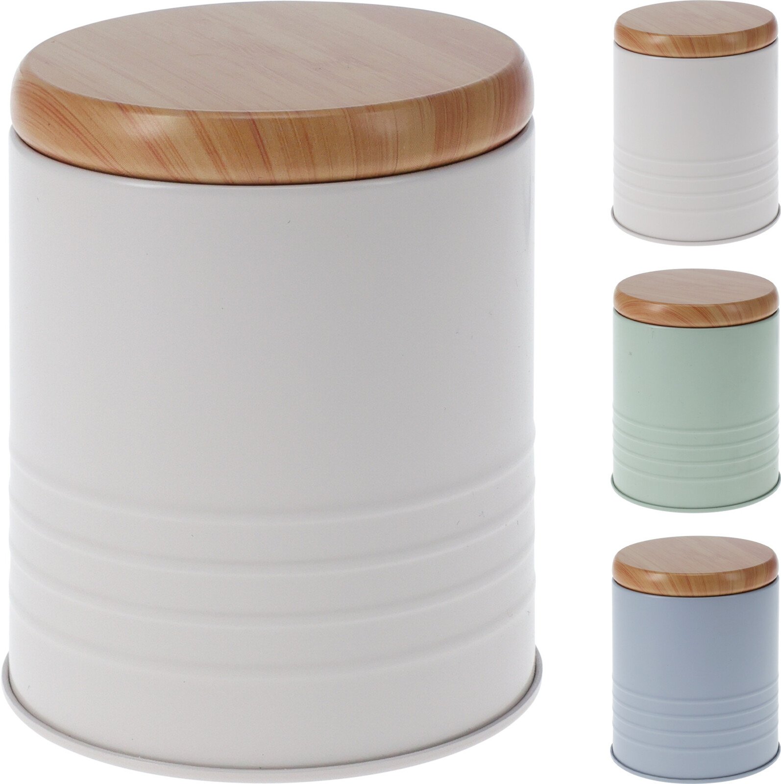 Produktų laikymo indas, su mediniu dangteliu, 8,5 x 10,5 cm, 3 skirtingų sp.