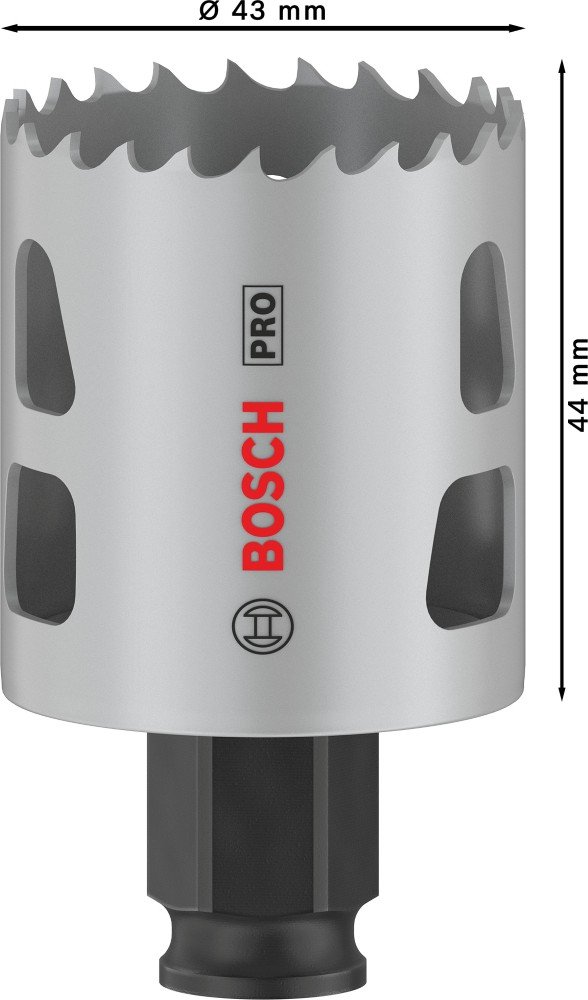 Grąžtas-karūna BOSCH Bi-metal Progressor, 43 mm